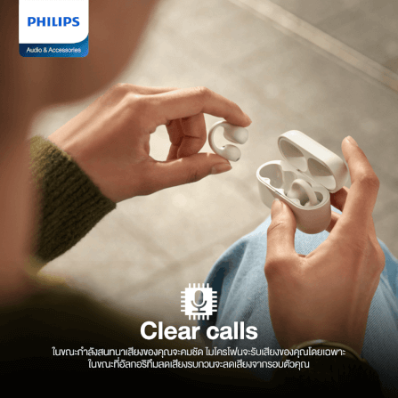 หูฟังไร้สาย PHILIPS TAQ2000WT/97 BLUETOOTH 5.4 ใช้งาน 28 ชั่วโมง สีขาว (2000 ซีรี่ย์)_2